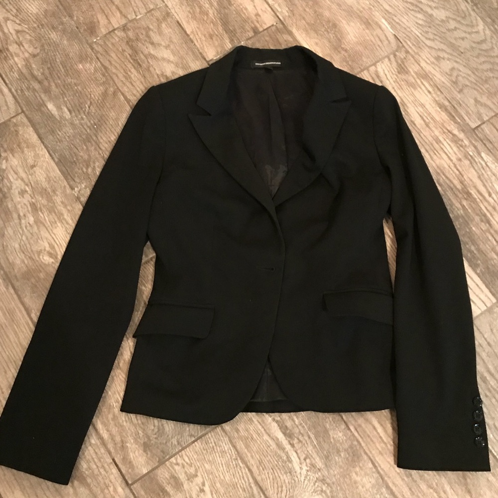 Black Express suit jacket blazer one button